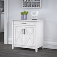 thumbnail image 2 of Scranton & Co Contemporary Engineered Wood Secretary Desk with Cabinet in White, 2 of 7