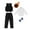 Type C Black Vest 4-Piece Set, variant on Kkkded Kids Teen Boys Formal Suits 4 Piece Fleece Slim Fit Dresswear Suit Set Boys Suits Teen Boy Tuxedo Set Suits for Boys 5-16T