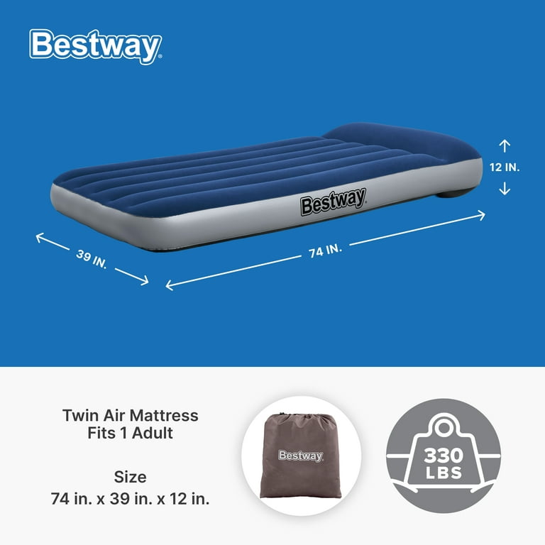 Bestway 12" Tritech Twin Air Mattress with Built-in Pump