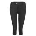 thumbnail image 4 of Chbgutlmr Capri Pants for Women Mid Waisted Slim Fitted Cropped Solid Color Casual Work Office Trousers, 4 of 6