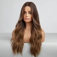 thumbnail image 4 of Ombre Long Wavy Wigs for Women Long Curly Synthetic wig Middle Part Natural Looking Heat Resistant Fiber Wigs Hair Replacement Cosplay Wigs for Girls A10, 4 of 6