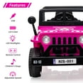 thumbnail image 2 of EastVita 12V Ride on Truck Car with Remote Control/ Spring Suspension/ Various Speeds/ LED Lights/ Music /Safety Belt, Electric Ride on Car Toys for Kids 3+, 2 of 8