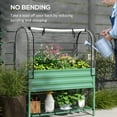 thumbnail image 6 of Outsunny Raised Garden Bed with Cover and Storage Shelf, Rectangular Metal Elevated Planter Box with Legs and Bed Liner, Green, 6 of 9
