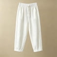 thumbnail image 6 of Women Fashion 2026 Casual Lightweight Drawstring Elastic Waist Pants With Pockets White 1 S, 6 of 6