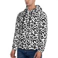 thumbnail image 2 of Hoodies for Men - cool black grey Leopard print Long Sleeve Comfrt Men'S Fashion Hoodies & Sweatshirts, Sweatshirts for Men Hoodies Pullover Clothing Clothes with Pouch, 2 of 7