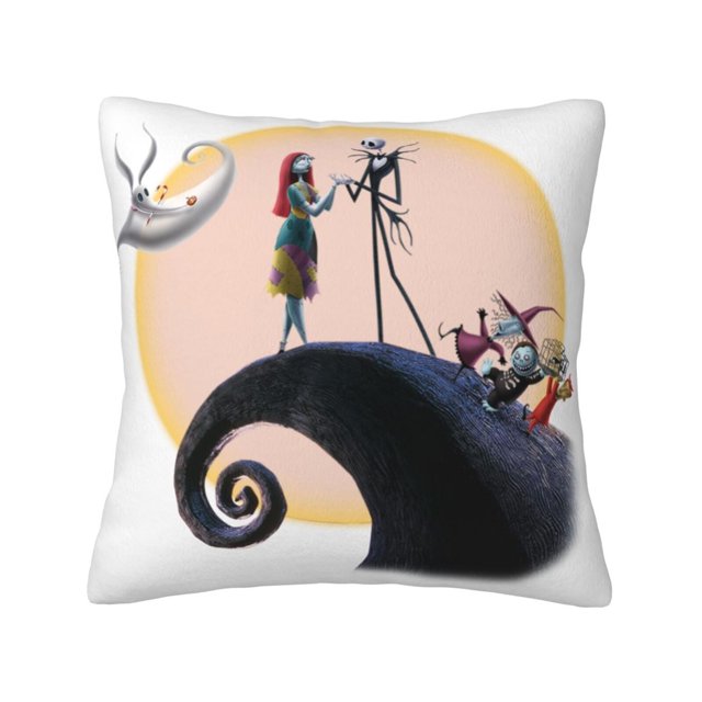 Fundas de almohada de terciopelo de Pesadilla antes de Navidad, fundas de almohada decorativas suaves y acogedoras con cremallera oculta para dormitorio, sofá, sillón, funda de almohada de terciopelo