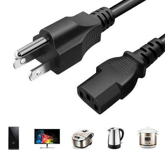 TONKBEEY 1.5m AC Power Cord Cable Replacement Cable for Coffee Pot Kitchen Appliances