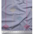 thumbnail image 1 of Soimoi Grey polyester Crepe Fabric Dotted Jamdani Printed Fabric 1 Yard 52 Inch Wide, 1 of 1