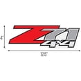 thumbnail image 2 of LAICAIW Two Pc Z71 4x4 Decals Stickers Compatible for 2007-2013 Chevy Silverado 1500HD 2500 HD (RED), 2 of 5