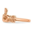 thumbnail image 3 of 14k Rose Gold Polished Claddagh Ring K5933, 3 of 5