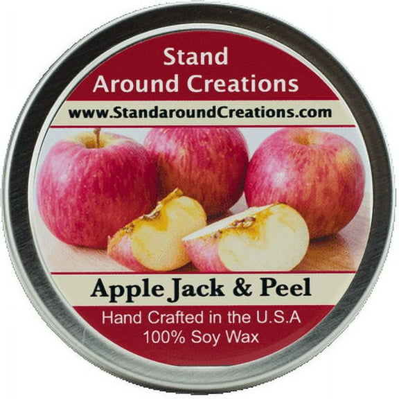 APPLE JACK & PEEL TIN 6-OZ. ALL NATURAL SOY CANDLE