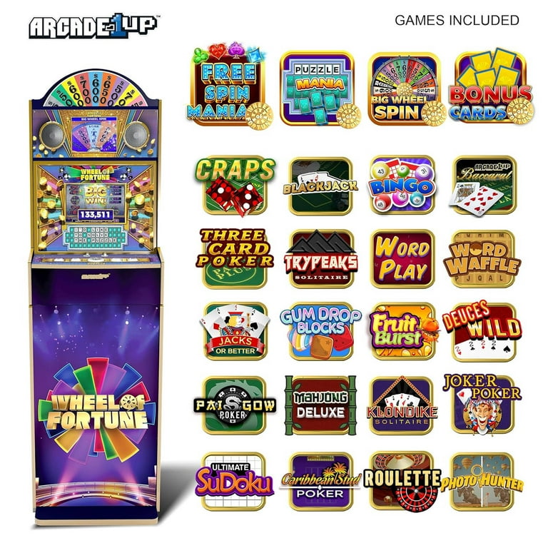 Arcade1Up Wheel of Fortune Tall Stand Up Cabinet Video