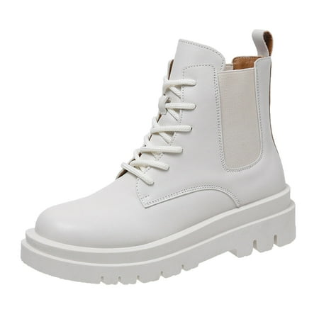 

Larisalt Winter Boots For Women Womens Pointed Toe Heels Ankle Booties Kitten Stiletto Bowtie Strappy Fall Dress Boots Shoes White