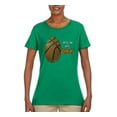 thumbnail image 2 of Wild Bobby, Basketball Fingerprint It's In My DNA, Sports, Women Graphic Tee, Kelly, XX-Large, 2 of 5