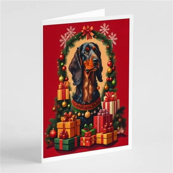 Gordon Setter Holiday Christmas Greeting Cards Pack of 8 7 in x 5 in