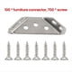 thumbnail image 2 of 100 Piezas Universal Conector de Esquina de Muebles Esquina de Acero Inoxidable Esquina Brace con Tornillos Soportes de Estante de Ángulo de Servicio Pesado, 2 of 5