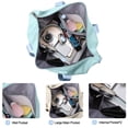 thumbnail image 5 of DAKIMOE Weekender Bags for Women, Travel Bag Carry on Gym Bag, Travel Duffle Bag with Wet Dry Pocket/Front Phone Pocket/Trolley Sleeve Pocket, Light Blue, 5 of 9