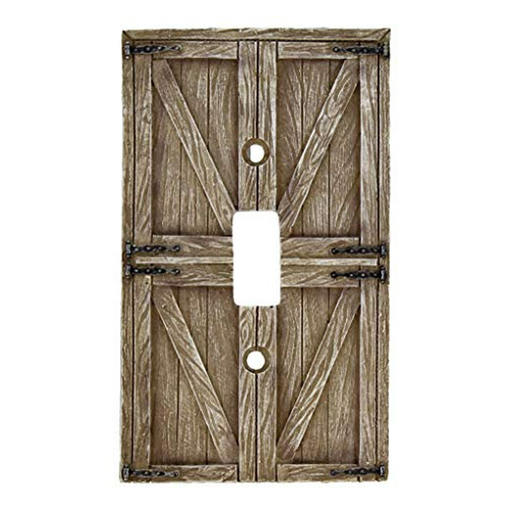 Top Brass Rustic Farmhouse Barndoor Electrical Cover Wall Plate