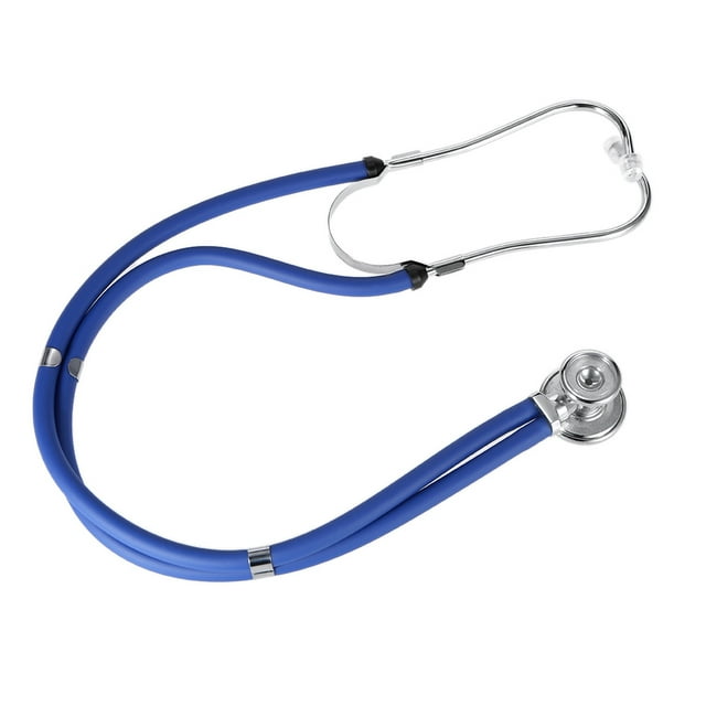Graflsoa Dual-Headed Medical Stethoscope for Cardiovascular and Respiratory Auscultation, High-Quality PVC Tube, Noise Reduction Design, Blue