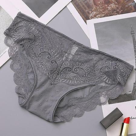 

Gyouwnll Sleepwear For Womens Pajamas For Women Lace See-Through Breathable Fashion Panties Briefs Lingerie Underwear