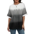 EHTMSAK Oversized Workout Shirts For Women Long Sleeve Color Block