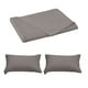 thumbnail image 2 of Láminas De Fibra Juego de sábanas de poliéster de 3 piezas con 2 fundas de almohada, 150x230 cm, color liso, lavables, para colchón estándar (gris claro). Rkxzt, 2 of 9