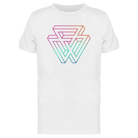 Impossible Triangles Gradient T-Shirt Men -Image by Shutterstock, Male Large
