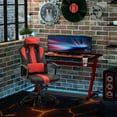 thumbnail image 2 of Office Chair High Back Racecar Style Gaming Chair Swivel Lumbar Support Red, 2 of 10