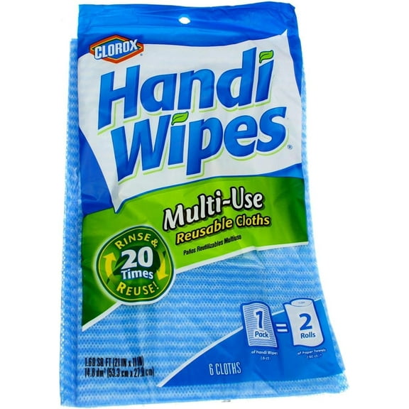 Clorox Handi Wipes Multi-Use Reusable Cloths, 6 Count