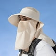 thumbnail image 2 of Audhol Hats for Women Sun Hat Sun Wide Brim Bucket Hat Foldable Outdoor Baseball Cap With Shawl Hat Beige One Size, 2 of 4