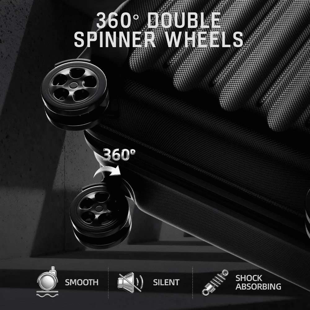 SUGIFT 4-Piece Lightweight Hardshell Spinner Luggage Set with TSA Locks