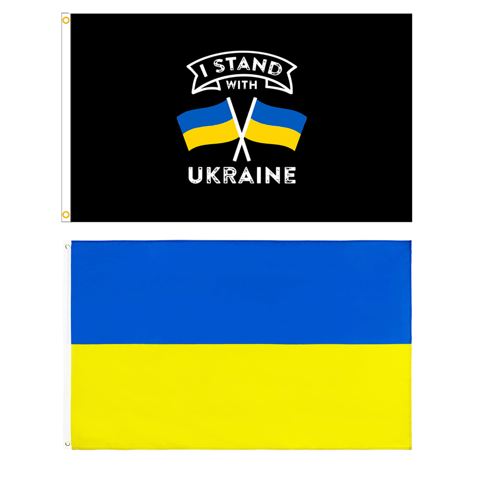 Ukraine Flag 3x5 Ft Ukrainian National Flags Polyester with Brass Grommets Vivid Color and Fade Proof for Indoor Outdoor Decor 3x5 Ft 