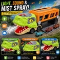 thumbnail image 3 of JoyStone Dinosaur Truck Toy, 17 Inch Transport Carrier with Lights, Sounds & Mist Spray, Includes 6 Dinosaur Cars, Gift for Kids Ages 3-7, 3 of 9