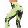 thumbnail image 3 of Uhndy High Waist Casual Yoga Sports Workout Tie Dye Tights Leggings Trouser Pants For Women Print Jogging Running Sports Gym Fitness Leggings Sweat Pants For Ladies blackyellow M, 3 of 3