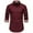 Wine, variant on WREESH Men's Fashion Dress Button Down Shirts Long Sleeve Casual Shirts with Patchwork and Turn-Down Collar, Solid Color Choices for a Stylish Statement Black