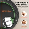 thumbnail image 3 of 40" Foldable Mini Fitness Trampoline Adults Exercise Rebounder with Handle, 3 of 9