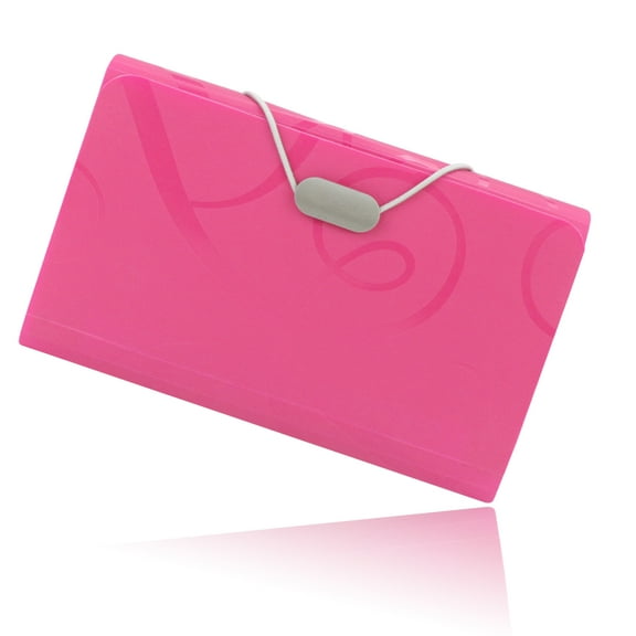 BOROLA Expandable Portable Folder, Pockets Accordian File Organizer, Compatible for Storage Invoice/Receipt/Cards/Coupon/Tickets（7x4.5 Inches Red ）