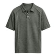 thumbnail image 5 of Zimjoy Men's Cotton Polo Shirts 3-Button Henley Neck Short Sleeve T Shirts Summer Casual Classic Tops, Dark Gray M, 5 of 6