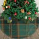 thumbnail image 3 of Falda para árbol de Navidad de All Ireland (tartán verde), suave y divertida, decoración navideña navideña de granja de 48", 3 of 4