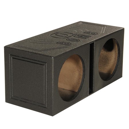 QPower QBOMB10V Dual 10 Inch Vented Port Subwoofer Sub Box w/ Bedliner (Best Ten Inch Subwoofer)