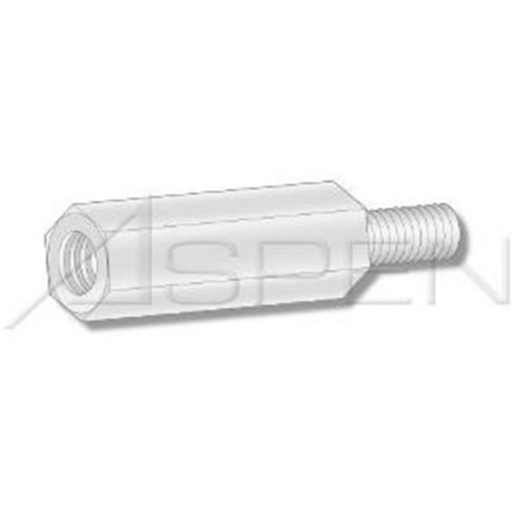 Aspen Fasteners No.4-40 x 0.5 in. Hex Male-Female Standoffs, 0.25 in. Across Flats - 6 by 6 Nylon - 6000 Piece