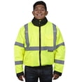 thumbnail image 3 of Cordova J221-M Reptyle Type R, Class III, Lime Bomber Jacket, PU Coated Polyester Shell, Attached Quilted Lining, Concealed/Attached Hood, Medium, 3 of 3