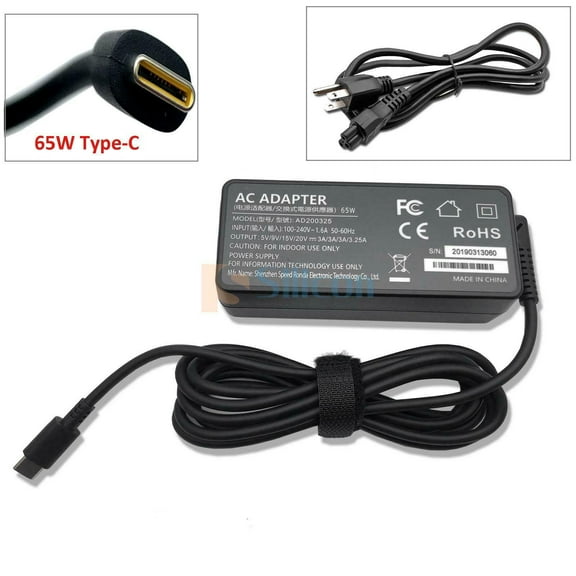 65W USB Type C Charger AC Adapter Power Cord For Lenovo 01FR025 4X20M26268