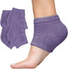 ZenToes Moisturizing Heel Socks 2 Pairs Gel Lined Fuzzy Toeless Spa Socks to Heal and Treat Dry, Cracked Heels While You Sleep (Regular, Lilac)