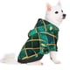 thumbnail image 2 of Fotbe Green Mosaic Glass Sudadera con Estampado para Perros Pequeños – Suéter con Capucha para Mascotas, Tela Suave de Forro Polar con Bolsillo-Small, 2 of 7