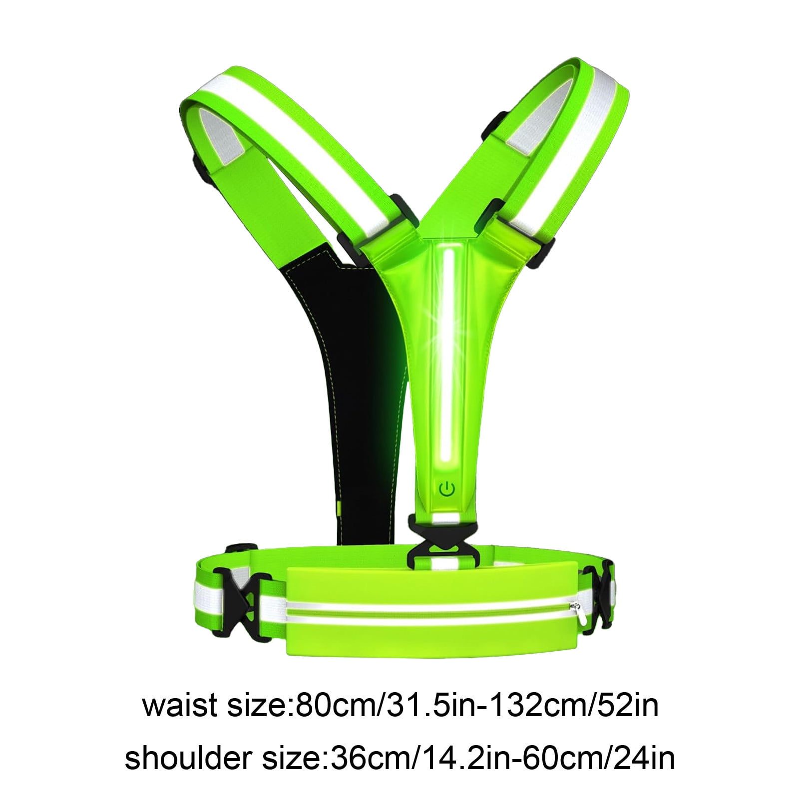 Horivan 2 Counts High Visibility Reflective Running Vest with Rechargeable LED Lights for Night Safety, Adjustable Fit for Men and Women, Outdoor Jogging Gear