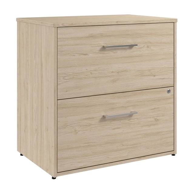 Pemberly Row 2 Drawer Lateral File Cabinet in Natural Elm - Engineered Wood