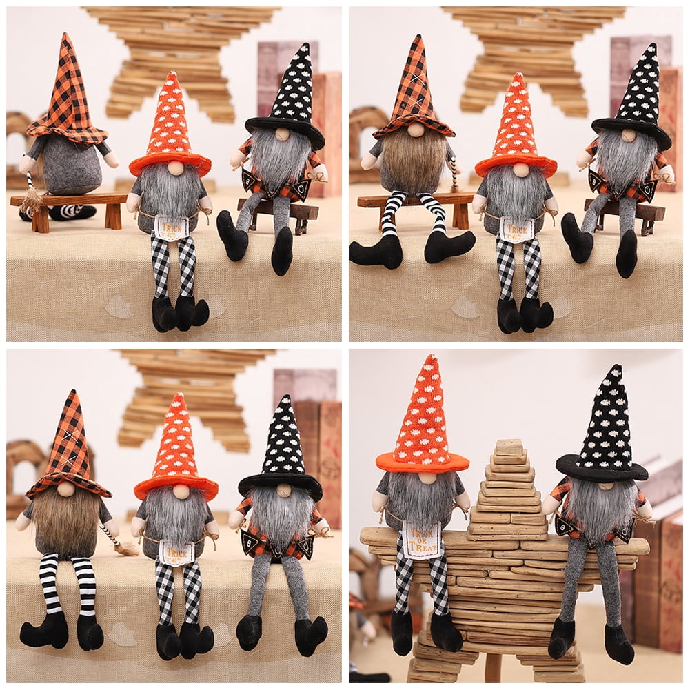 Halloween Gnomes Plush Doll Long Leg Dolls ,Handmade Background Ornaments, For Halloween Holiday Party Decorations