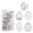silver-6E-home supplies, variant on LEFTHIGH Home 25pcs Christmas Tree Ornament Pendant Party Supplies Tree Hanging Plastic Home Decor Living Room