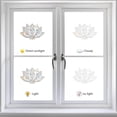thumbnail image 4 of 20PCS Lotus Window Clings Anti Collision Rainbow Window Glass Stickers for Birds Strike Flower Decals Non Adhesive Prismatic Vinyl Film for Sliding Doors Windows Glass DIY, 4 of 9